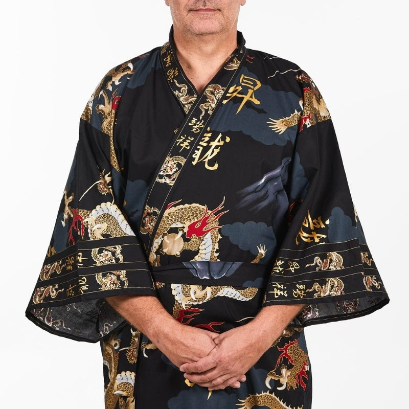 Kimono Homme Japonais Dragon - Taille unique