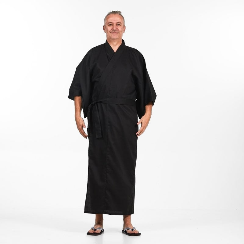 Kimono Homme Japonais Noir - Taille unique