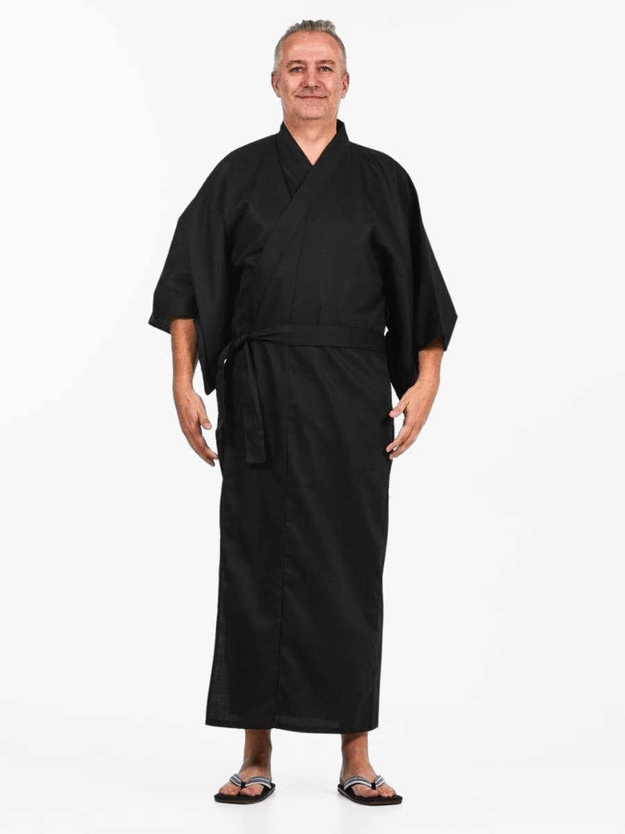 Kimono Homme Japonais Noir - Taille unique