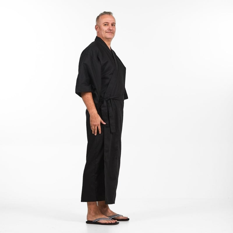 Kimono Homme Japonais Noir - Taille unique