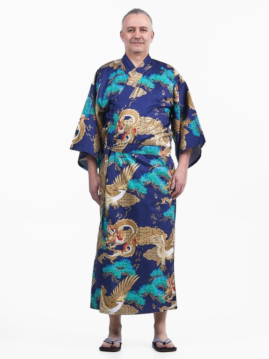 Kimono Homme Japonais Ryū to Washi - Taille unique