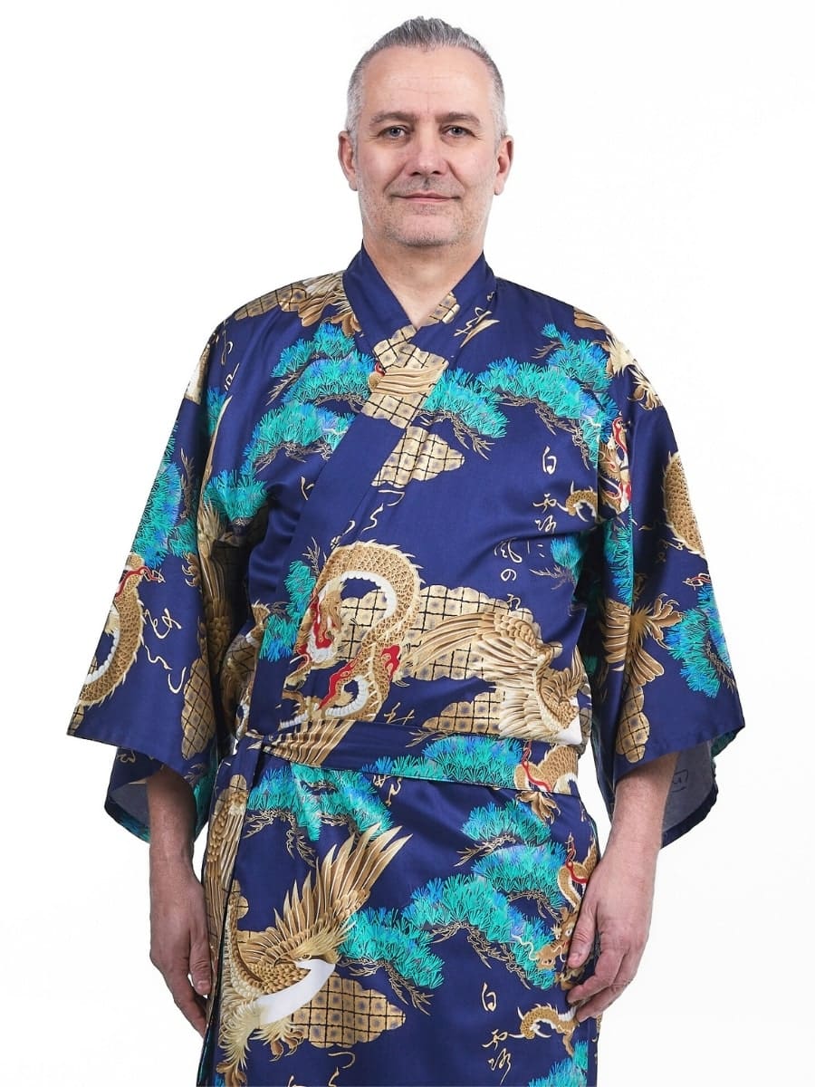 Kimono Homme Japonais Ryū to Washi - Taille unique