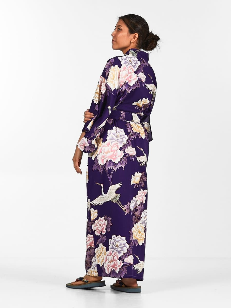 Kimono Japonais Femme Botan to Tsuru - Taille unique