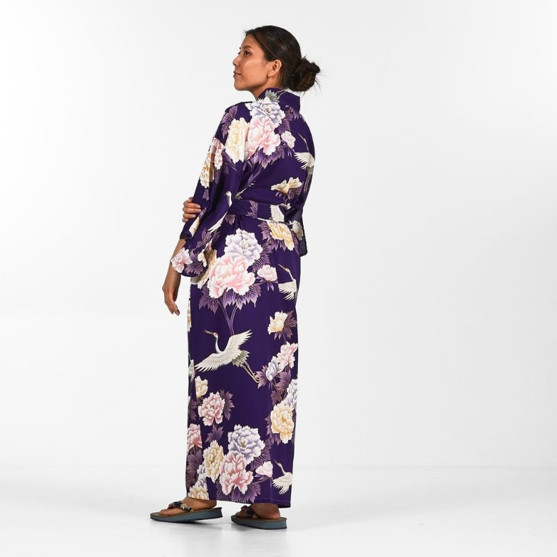 Kimono Japonais Femme Botan to Tsuru - Taille unique