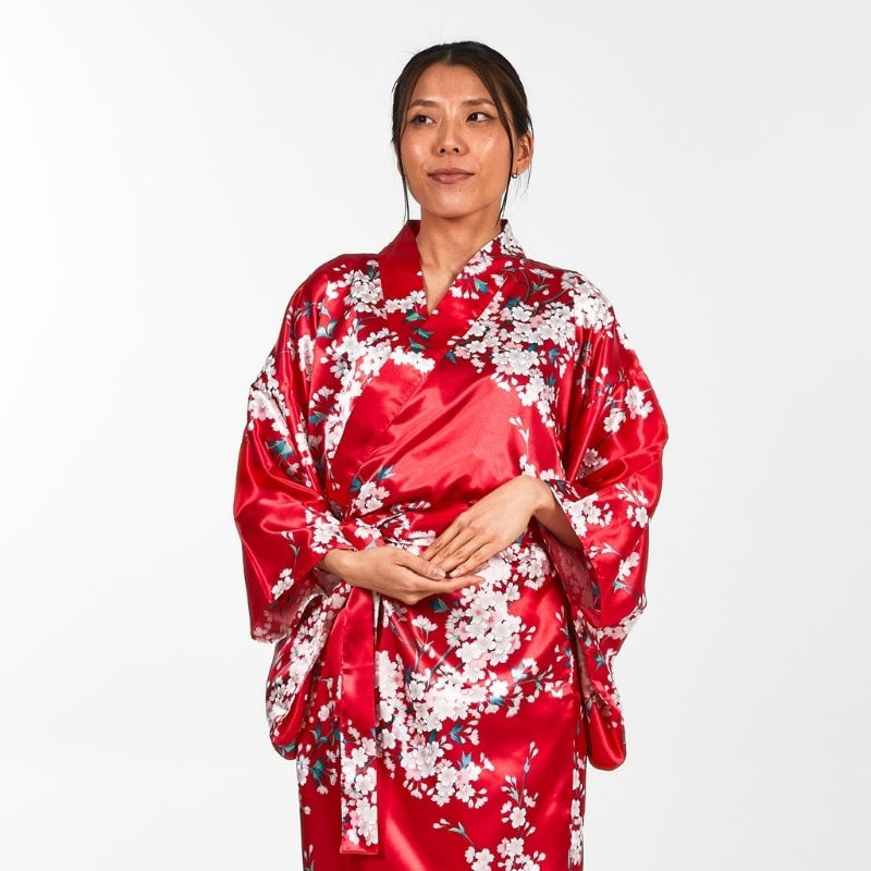 Kimono Japonais Femme Cherry Blossom - Taille unique