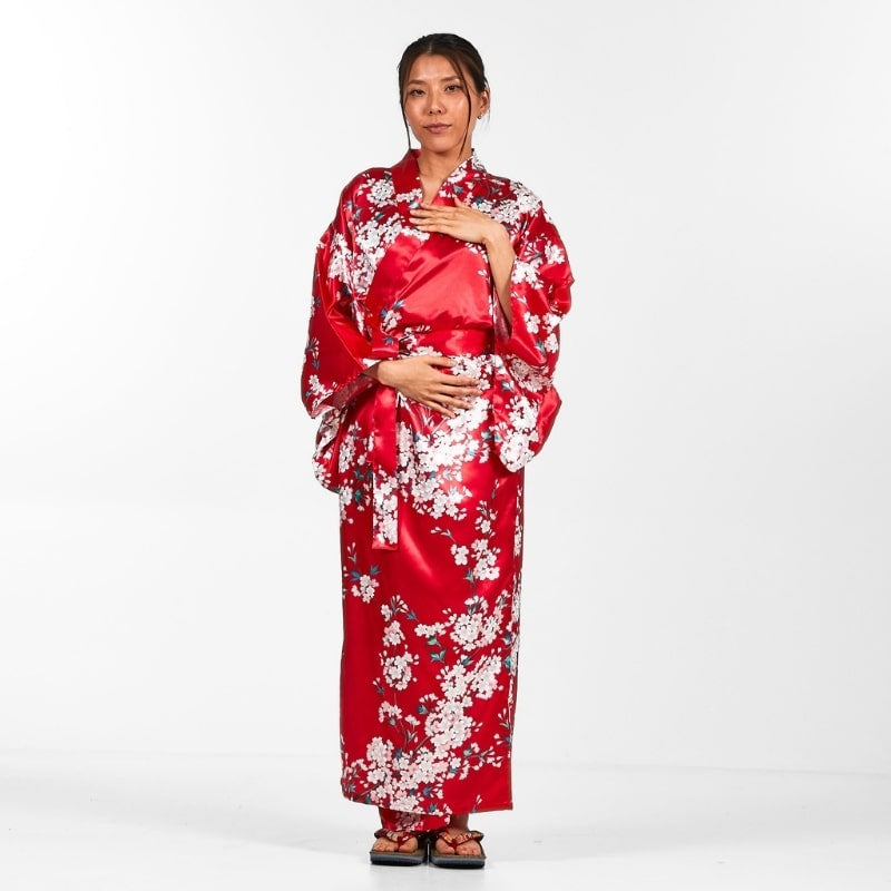 Kimono Japonais Femme Cherry Blossom - Taille unique