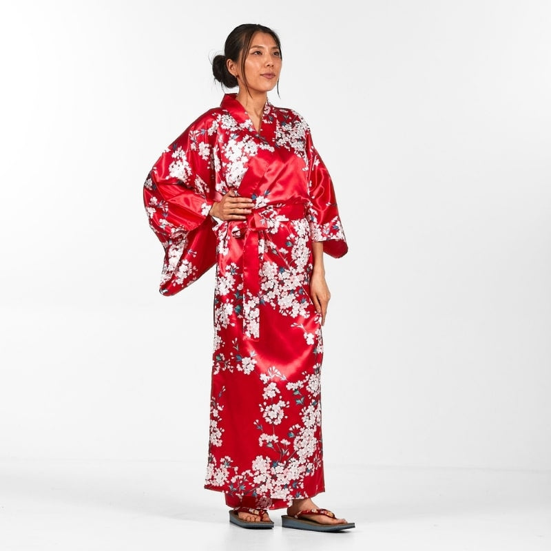 Kimono Japonais Femme Cherry Blossom - Taille unique