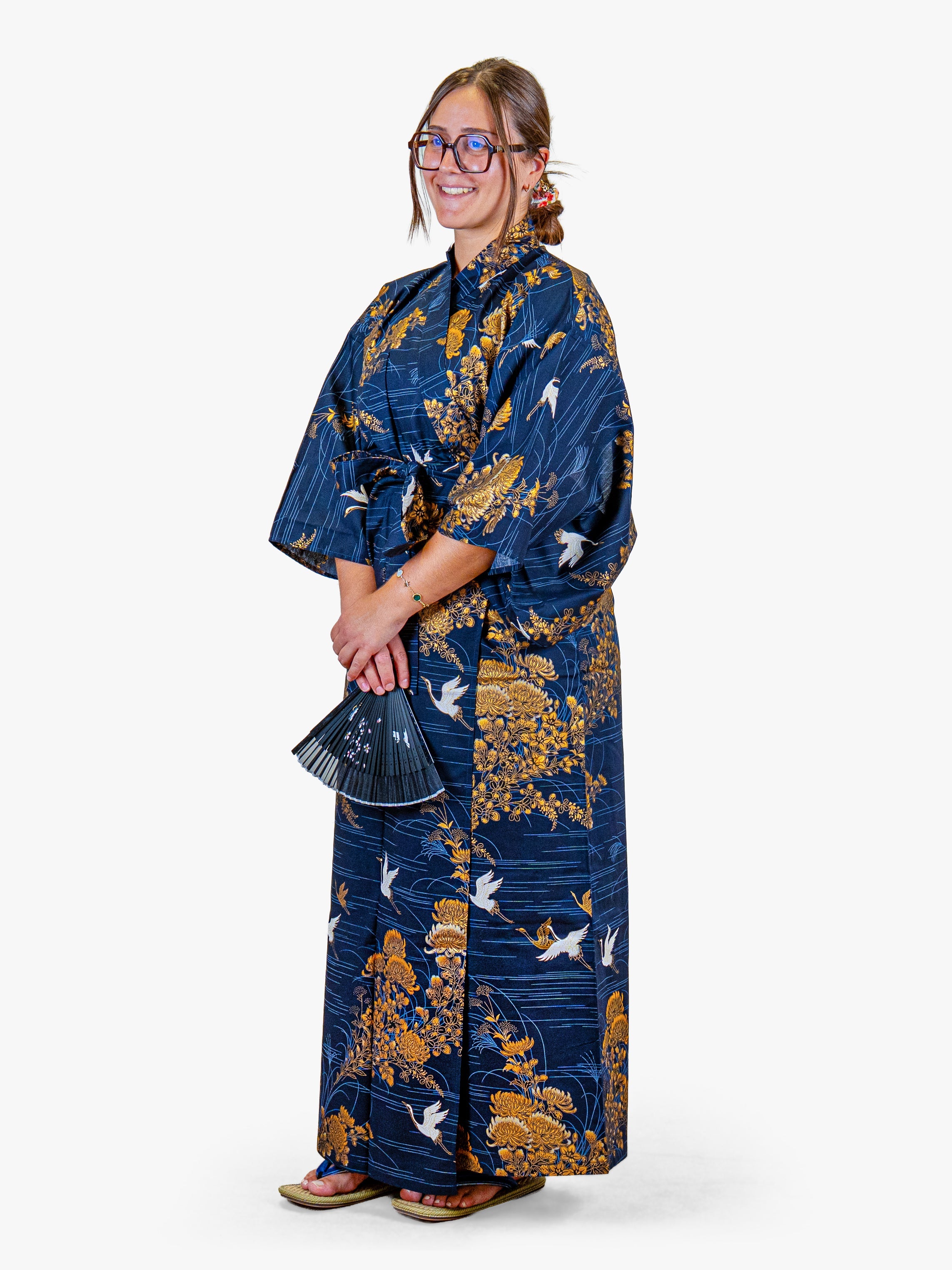 Kimono Japonais Femme Kiku Tsuru