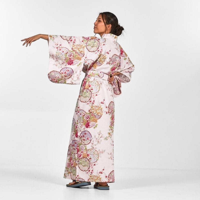 Kimono Japonais Femme Maru Mon - Taille unique