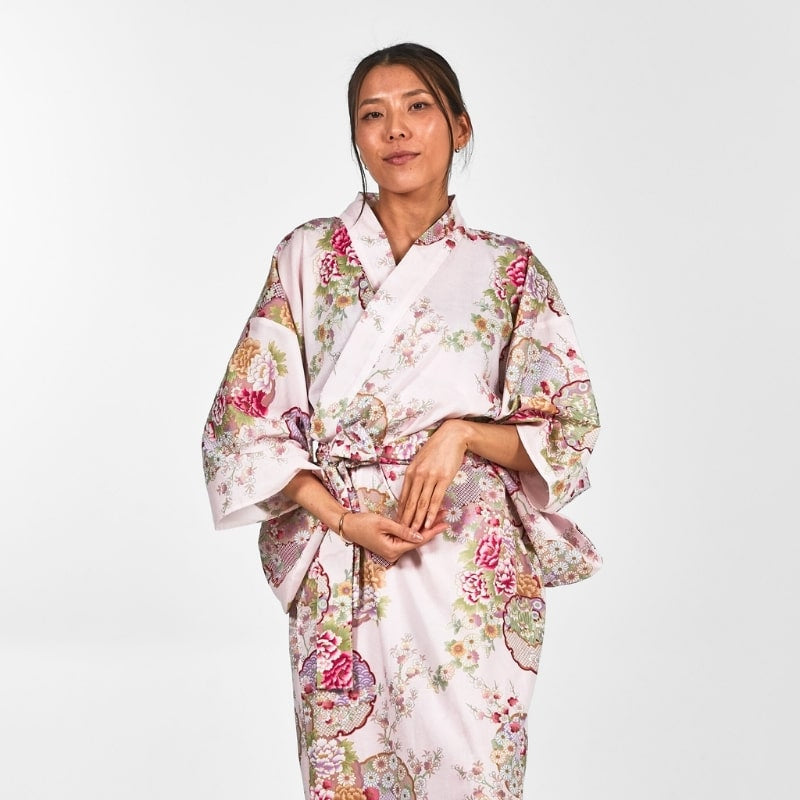 Kimono Japonais Femme Maru Mon - Taille unique