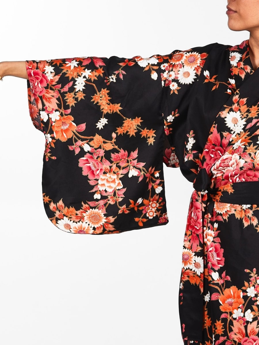 Kimono Japonais Femme Sakura to Botan - Taille unique
