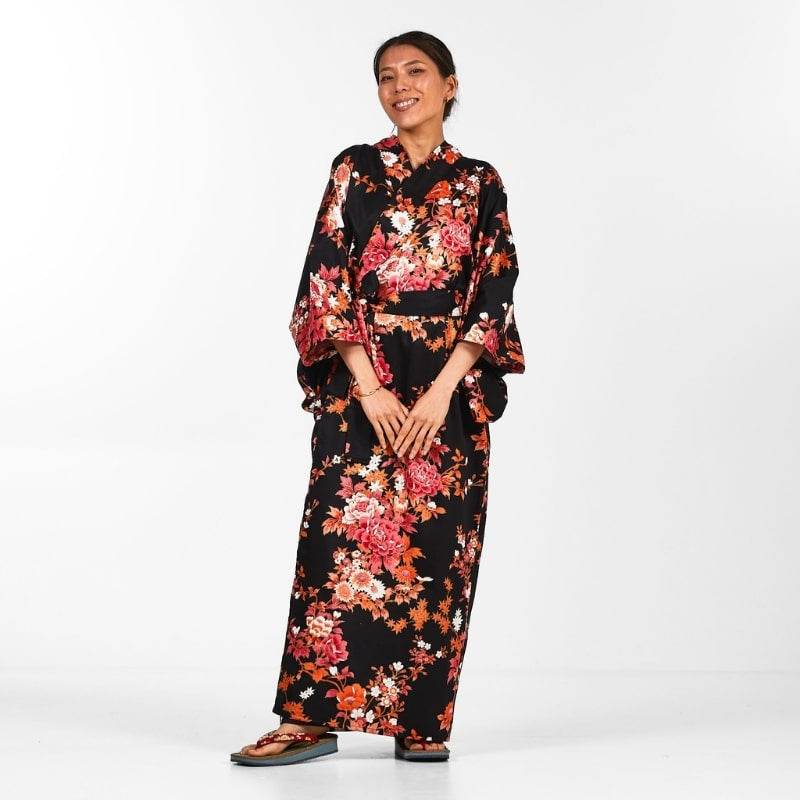 Kimono Japonais Femme Sakura to Botan - Taille unique