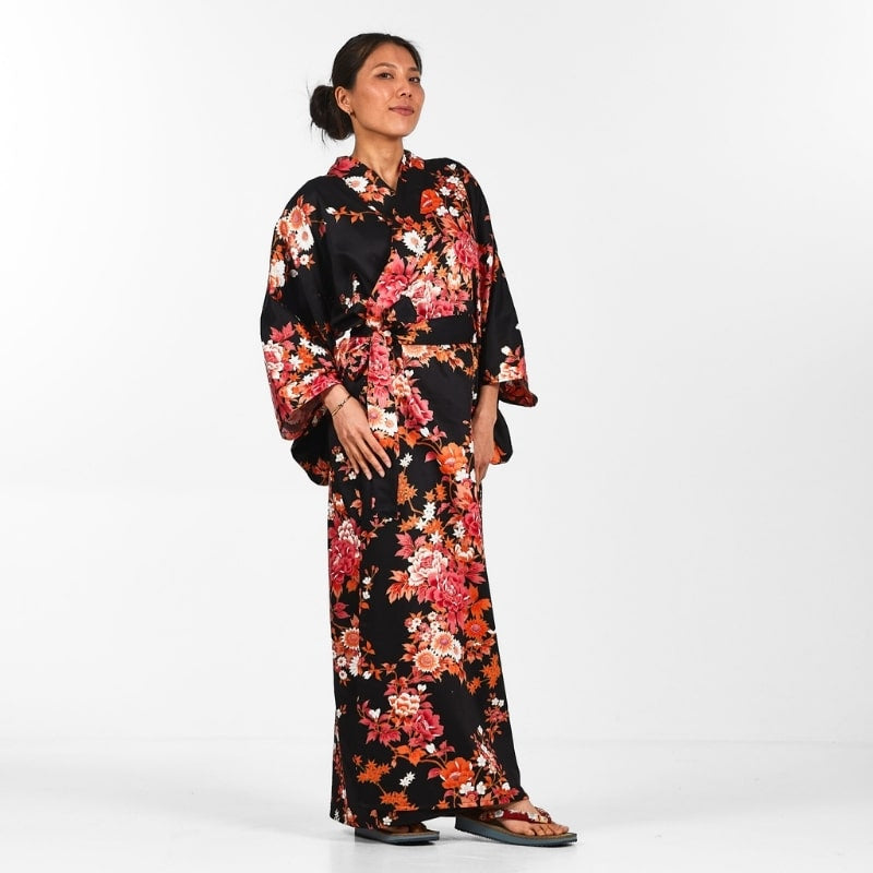 Kimono Japonais Femme Sakura to Botan - Taille unique