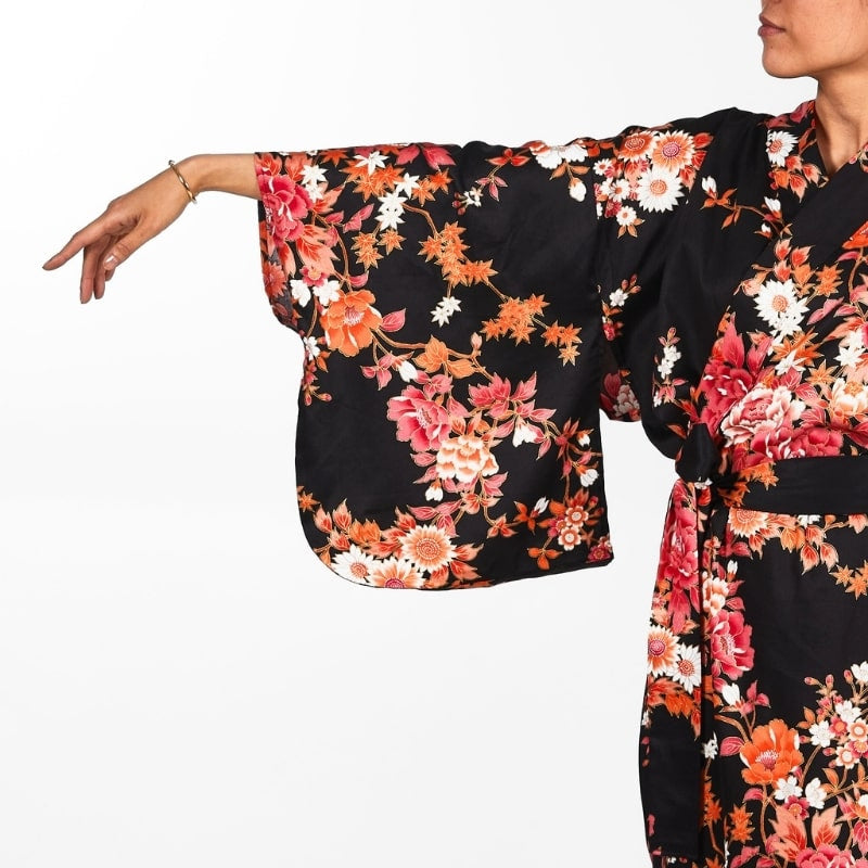 Kimono Japonais Femme Sakura to Botan - Taille unique