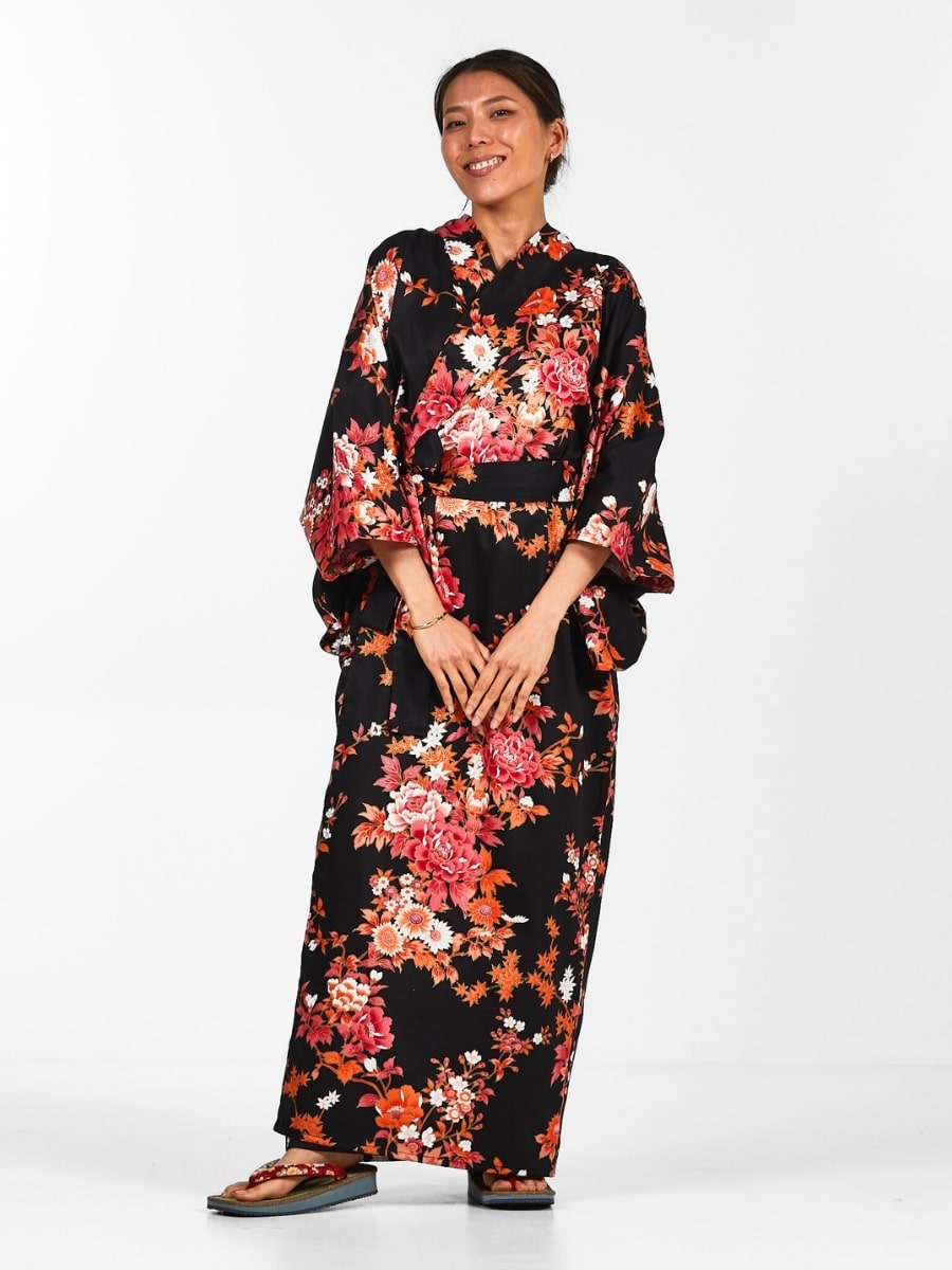 Kimono Japonais Femme Sakura to Botan - Taille unique
