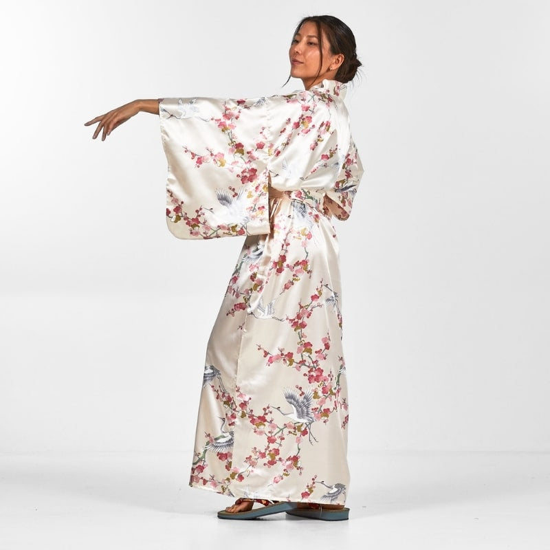 Kimono Japonais Femme Ume to Tsuru - Taille unique