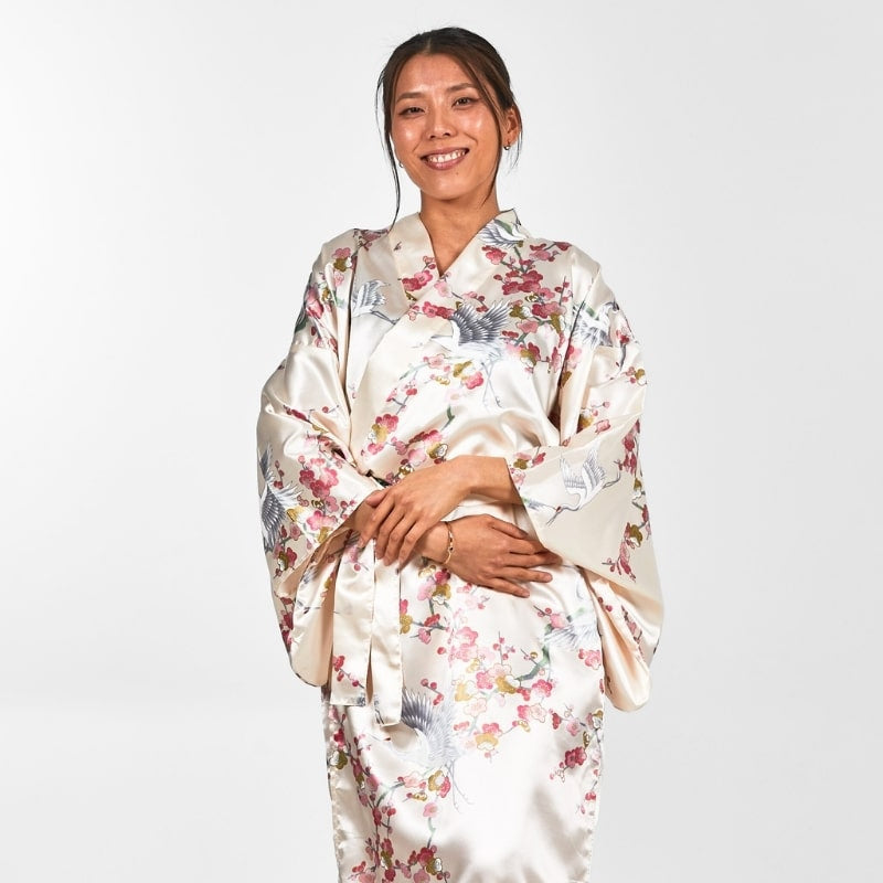 Kimono Japonais Femme Ume to Tsuru - Taille unique