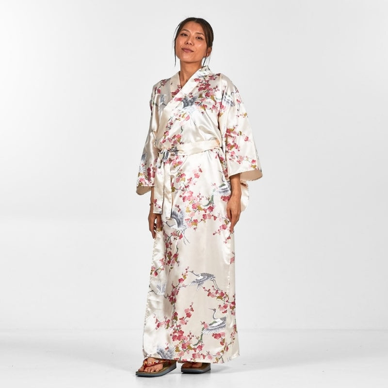 Kimono Japonais Femme Ume to Tsuru - Taille unique