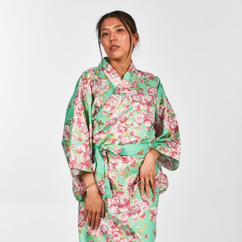 Kimono Yukata Femme Fleur Sakura