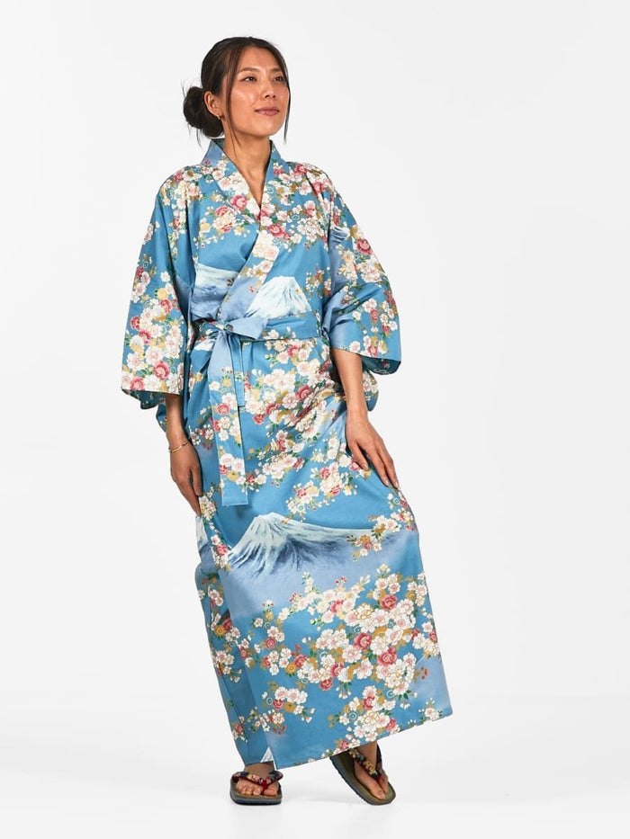 Kimono Yukata Femme Bleu Ciel