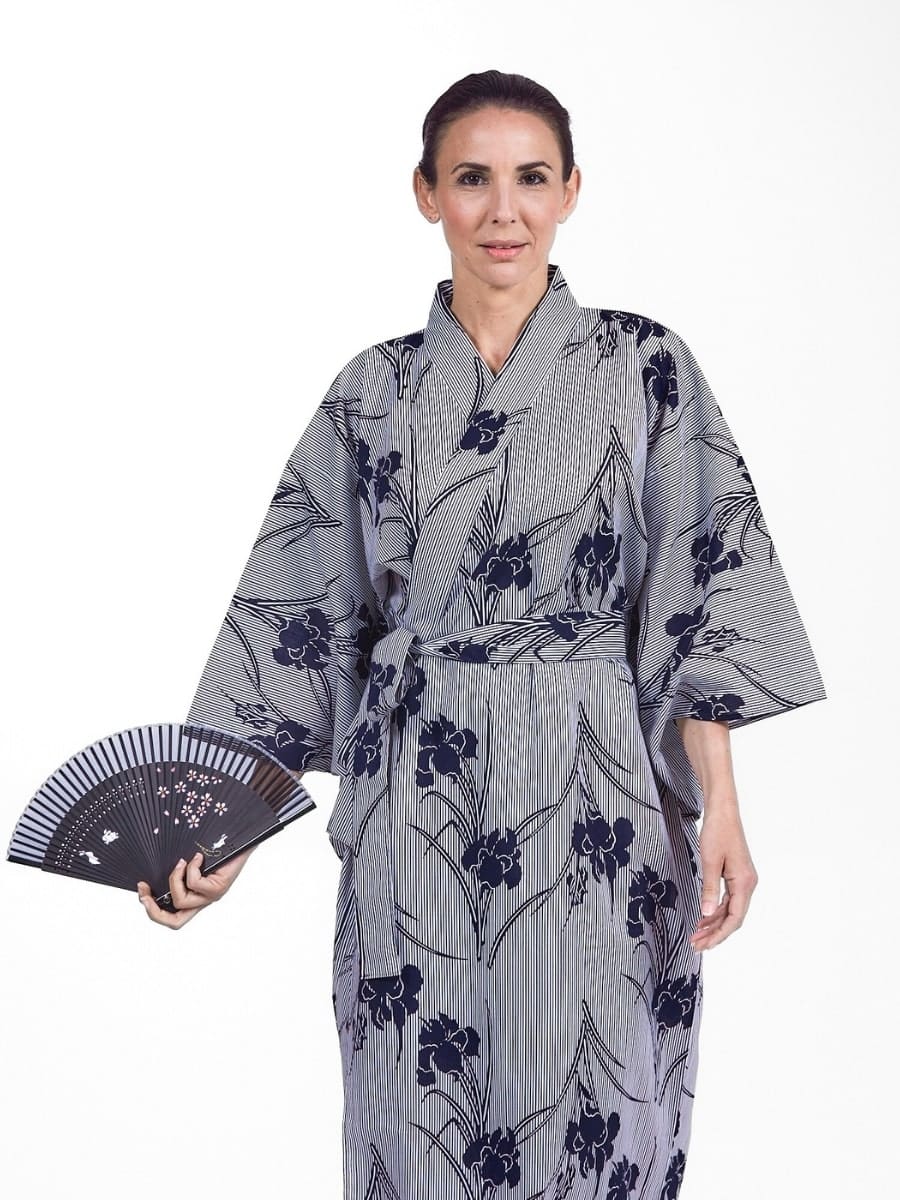 Kimono Yukata Femme Iris
