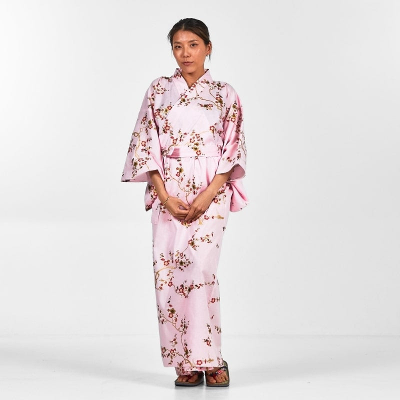 Kimono Yukata Femme Ōgonbai - M