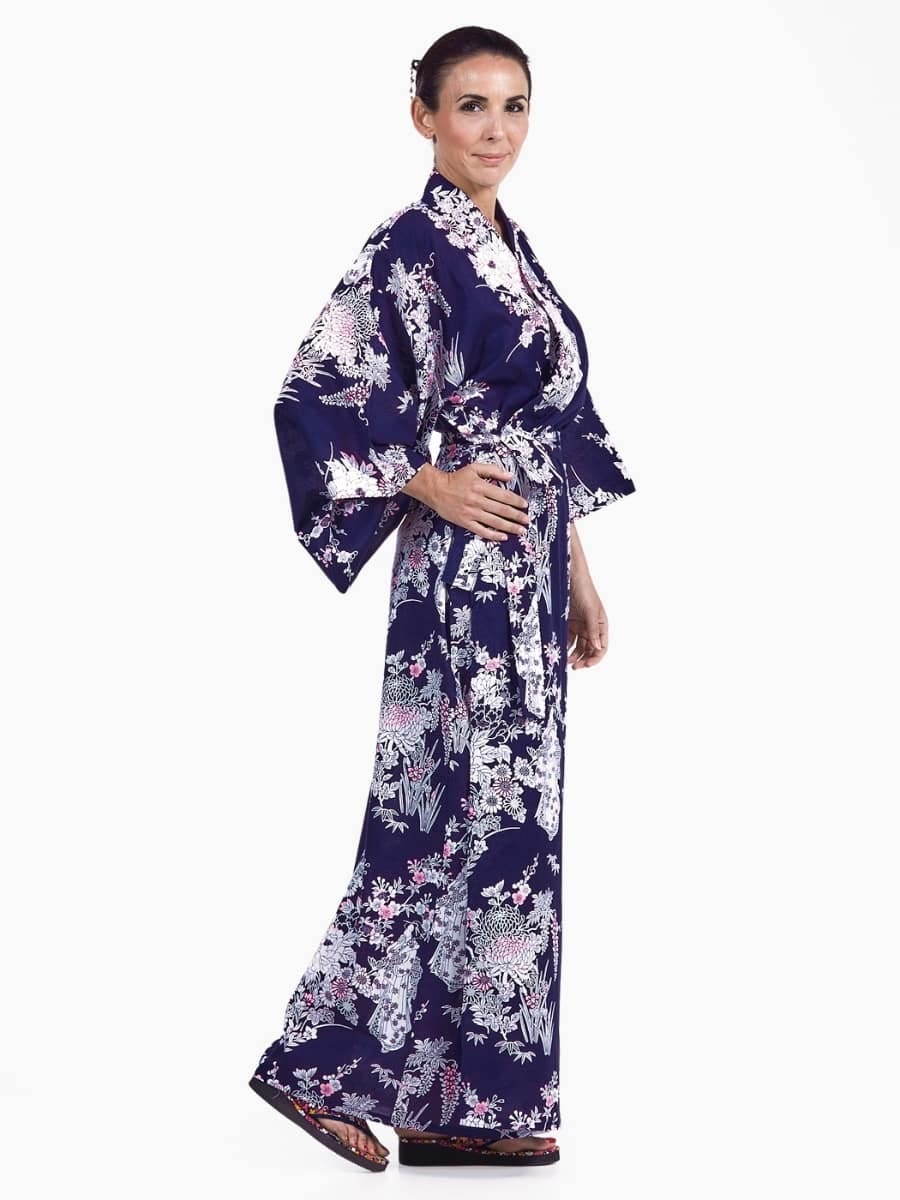 Kimono Yukata Femme Pivoine & Geisha