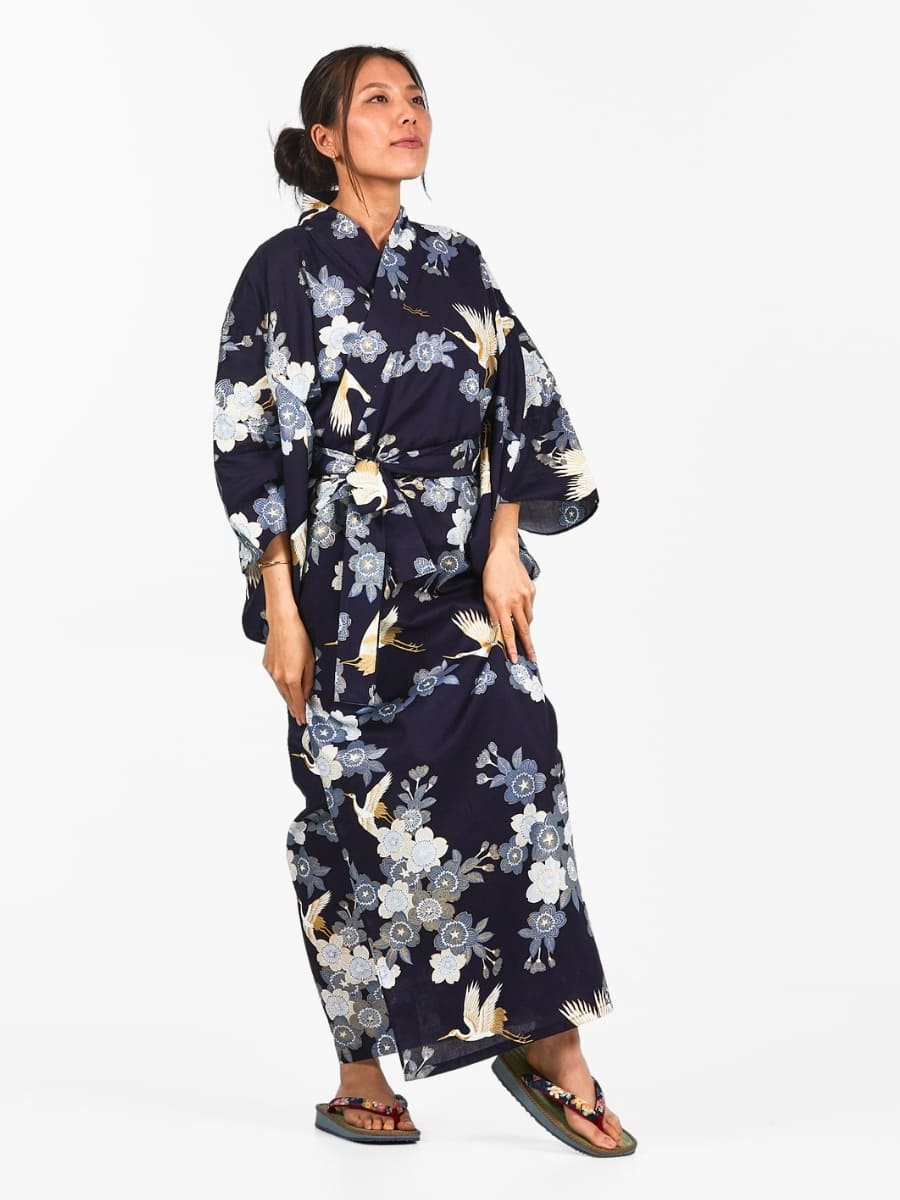 Kimono Yukata Femme Sakura to Tsuru