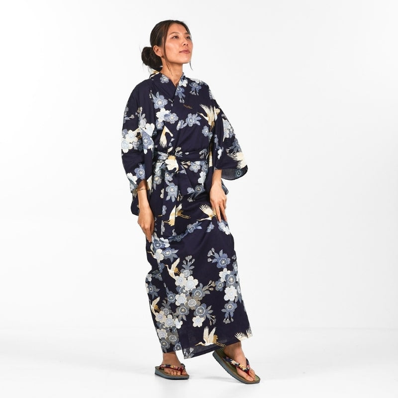 Kimono Yukata Femme Sakura to Tsuru