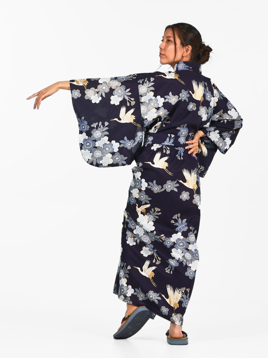 Kimono Yukata Femme Sakura to Tsuru