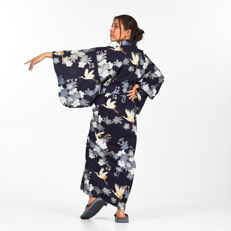 Kimono Yukata Femme Sakura to Tsuru