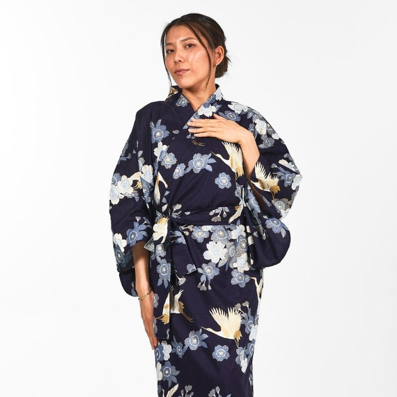 Kimono Yukata Femme Sakura to Tsuru