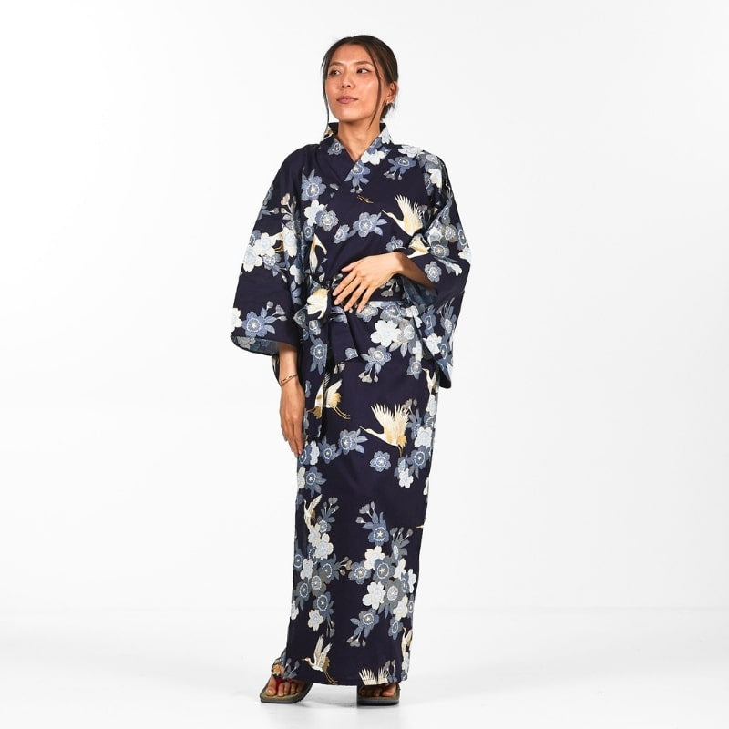 Kimono Yukata Femme Sakura to Tsuru - M