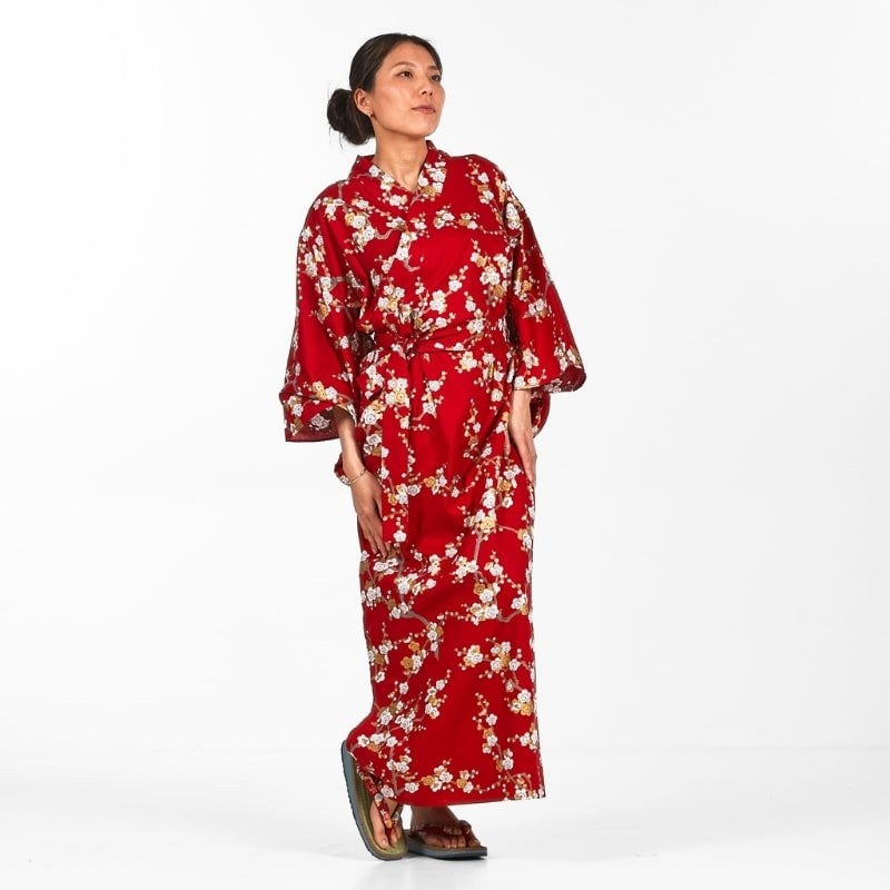 Kimono Yukata Femme Shiraume - M