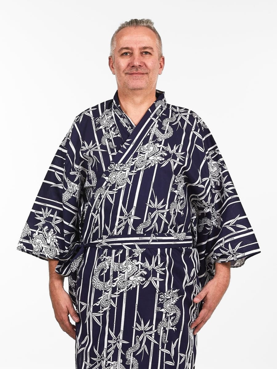 Kimono Yukata Homme Bambou & Dragon