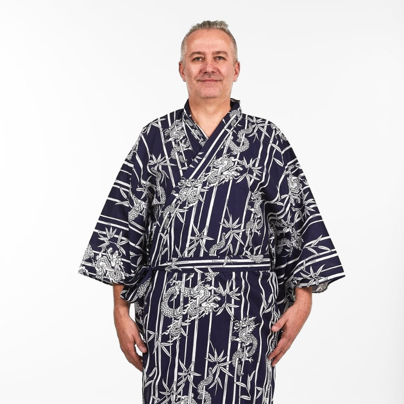 Kimono Yukata Homme Bambou & Dragon