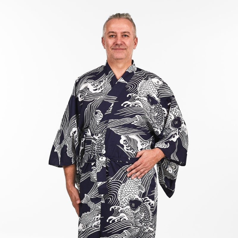 Kimono Yukata Homme Carpe Koï