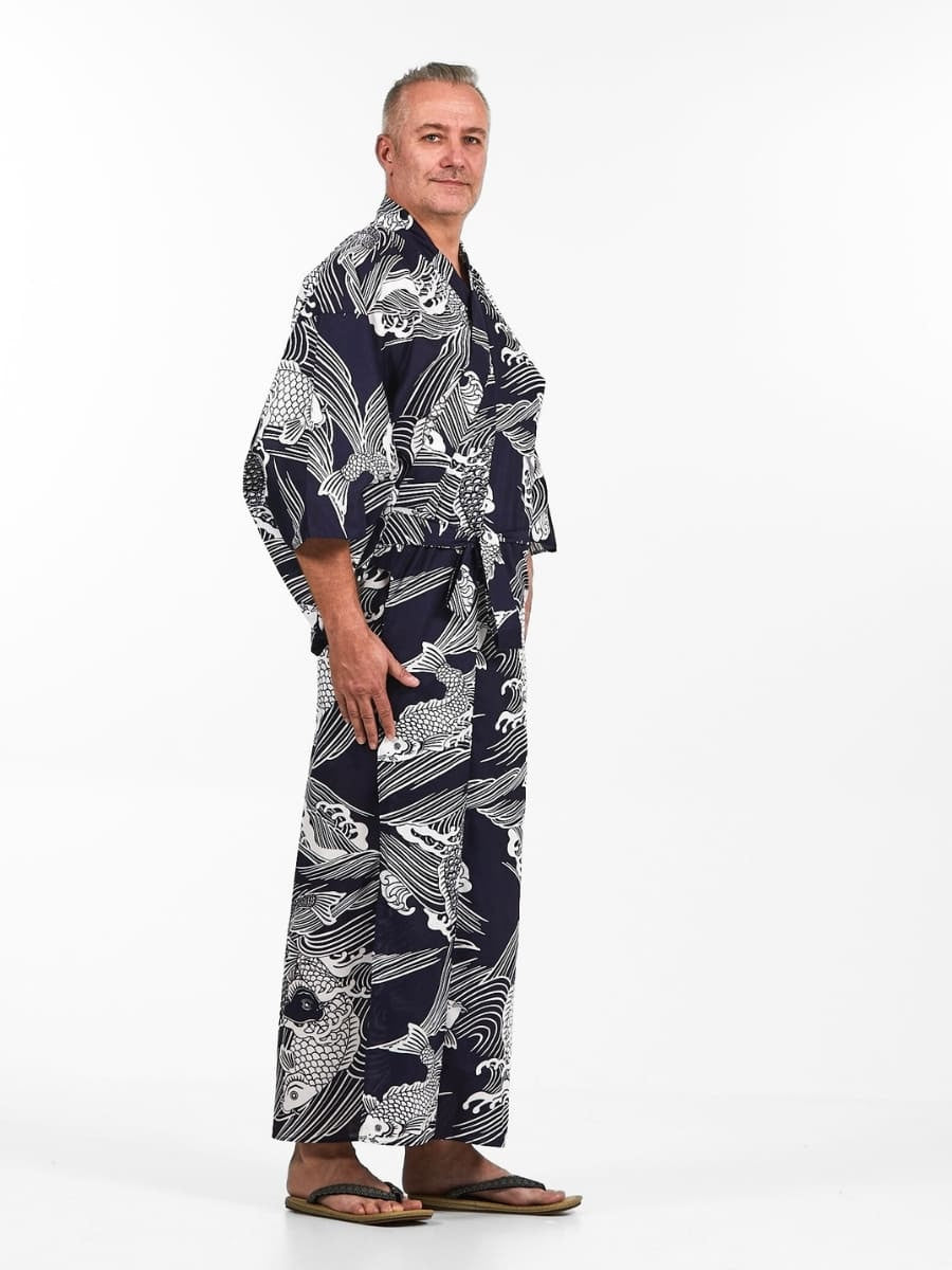 Kimono Yukata Homme Carpe Koï