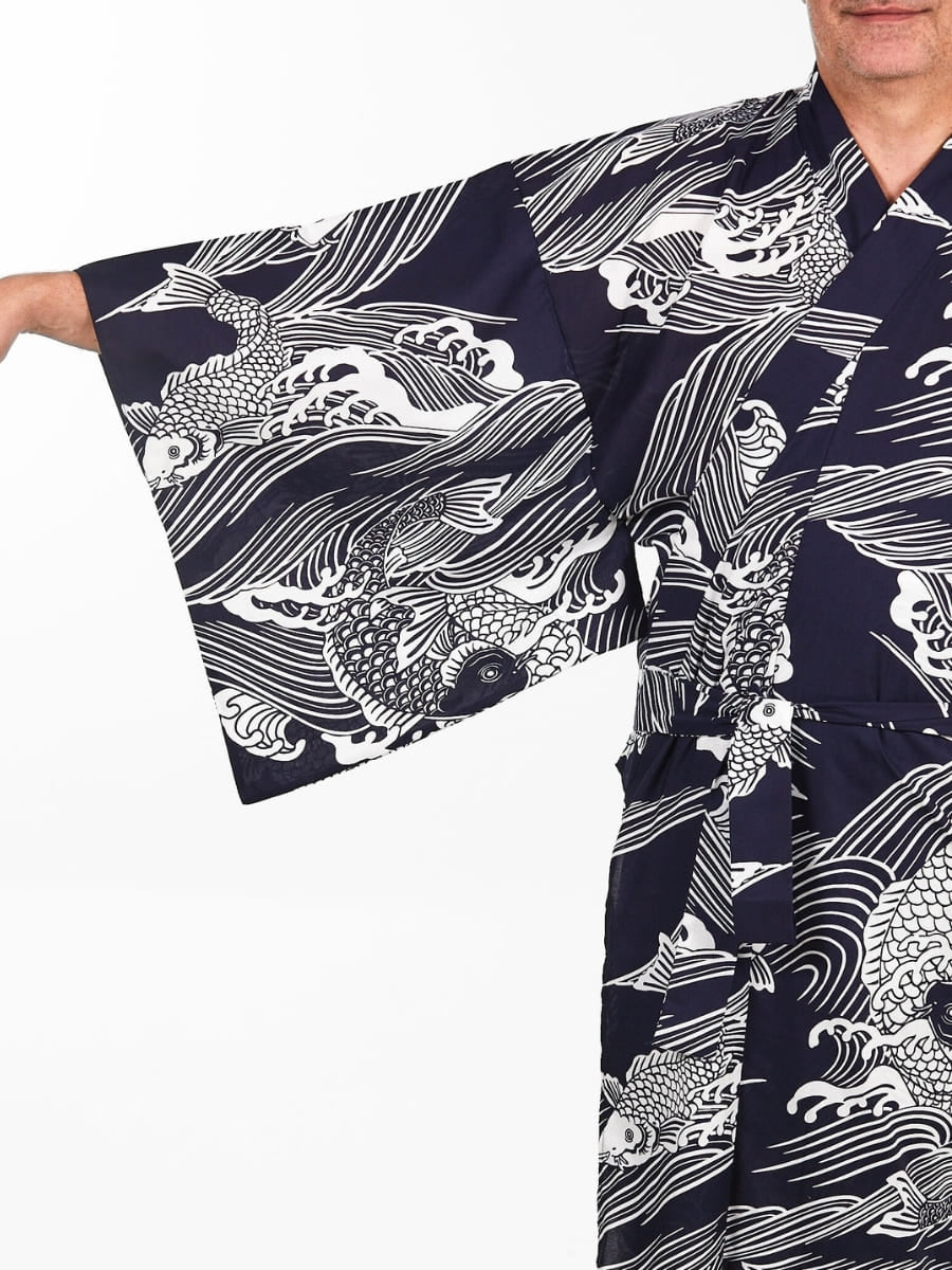 Kimono Yukata Homme Carpe Koï