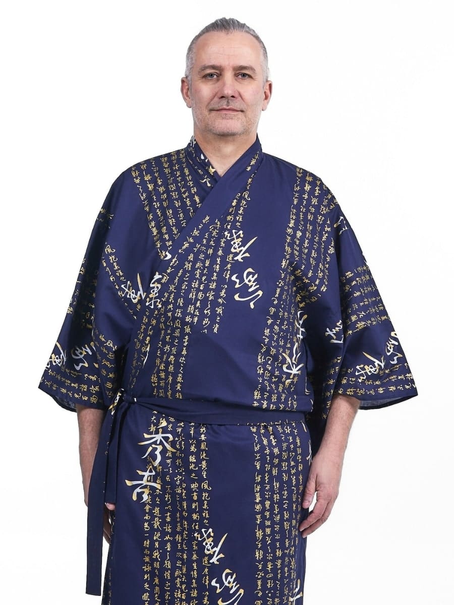 Kimono Yukata Homme Kanji