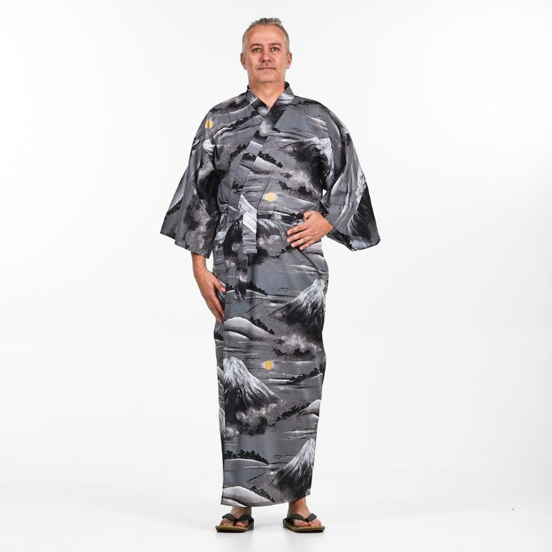 Kimono Yukata Homme Mont Fuji - S