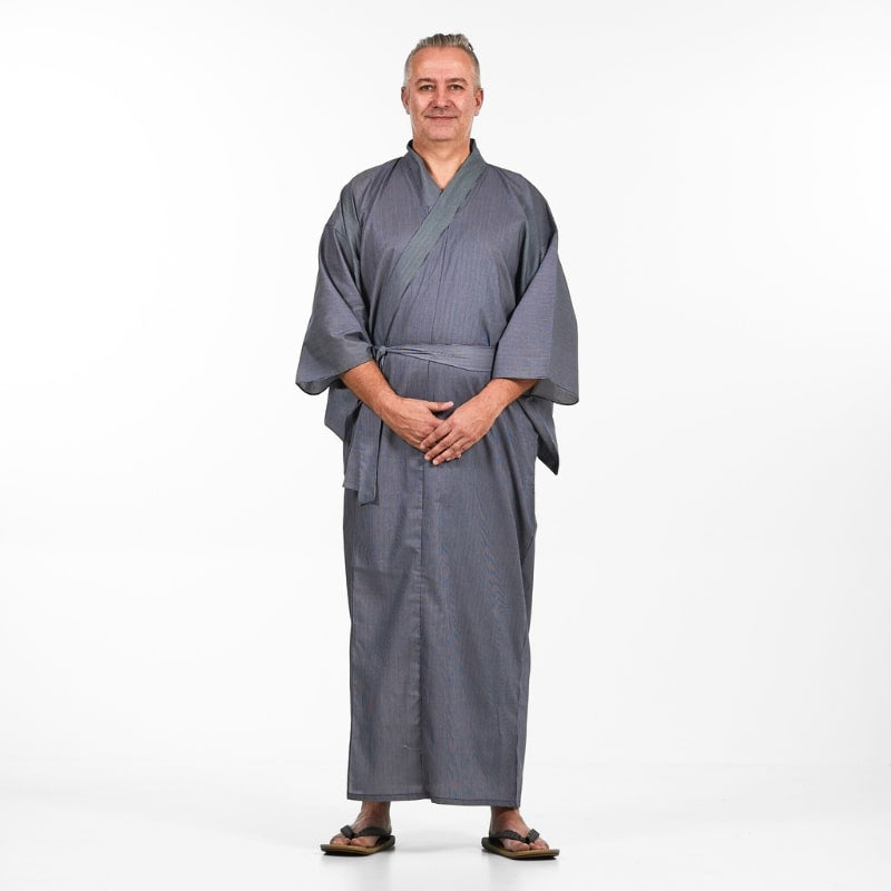 Kimono Yukata Homme Rayé - S