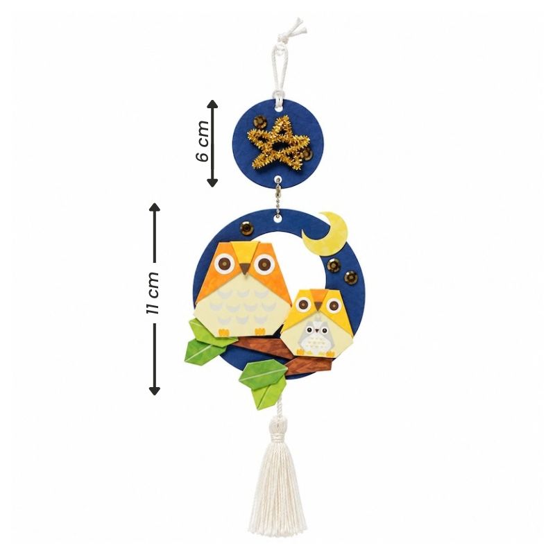Kit Créatif Japonais Suspension Papier Chouettes