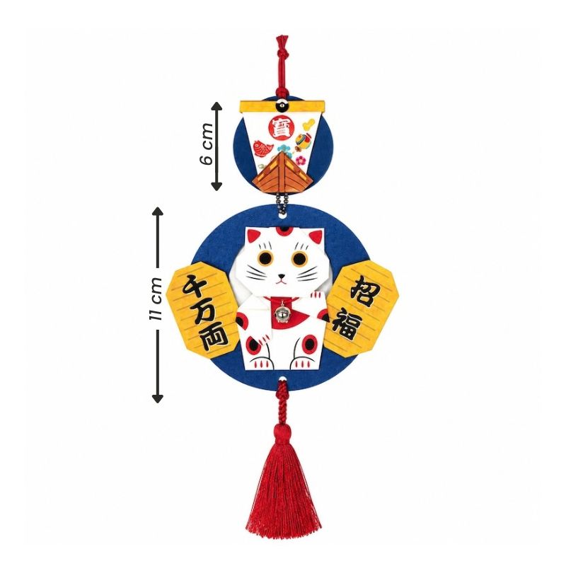 Kit Créatif Japonais Suspension Papier Maneki Neko