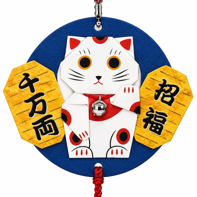 Kit Créatif Japonais Suspension Papier Maneki Neko