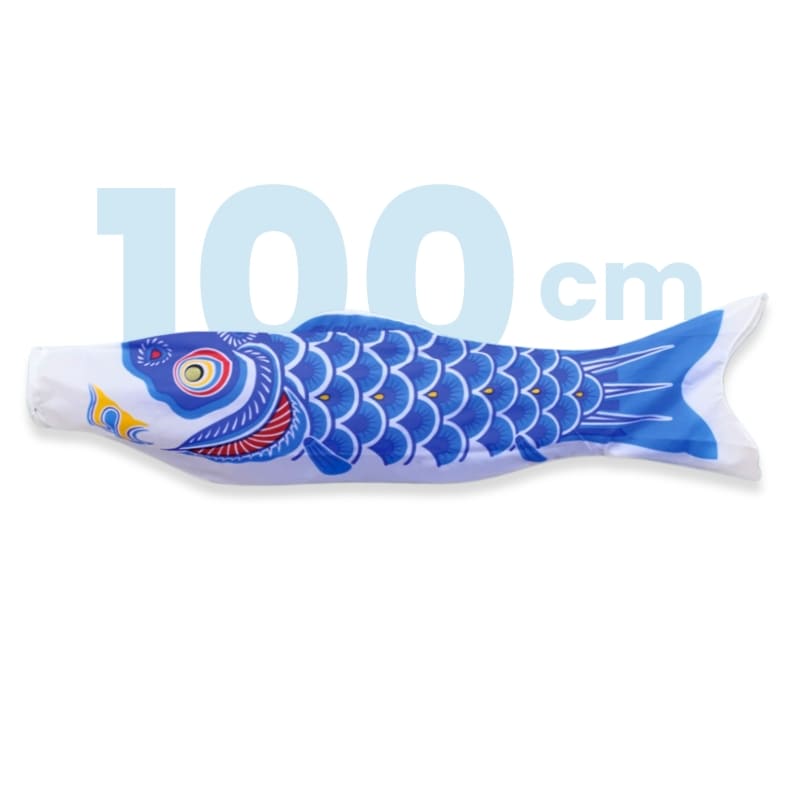 Koinobori Japonaise Traditionnelle Bleue - 100 cm