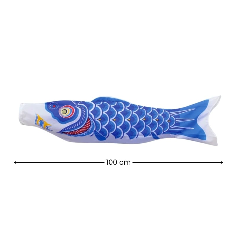 Koinobori Japonaise Traditionnelle Bleue 100 cm