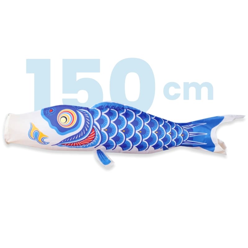 Koinobori Japonaise Traditionnelle Bleue - 150 cm