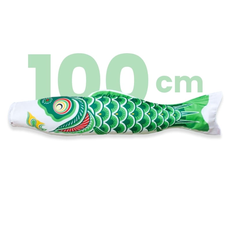 Koinobori Japonaise Traditionnelle Verte - 100 cm