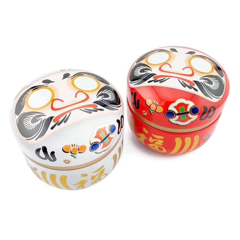 Coffret Deux Boîtes à Thé Métal Daruma
